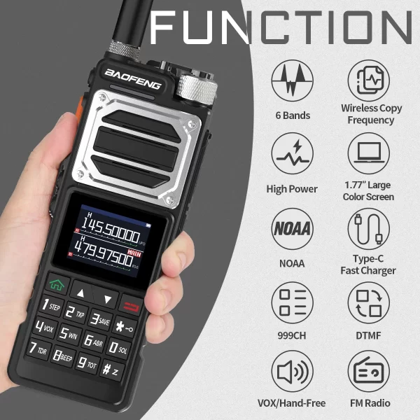 Baofeng UV-25 10W Tactical Walkie Talkie Wireless Copy Frequency Military Two Way Radio USB Charger Long Range Ham Radio - Image 4