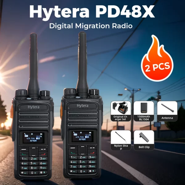 2PCS HYTERA PD488 / PD480 / PD482 / PD485 / PD486 Digital DMR Walkie Talkie