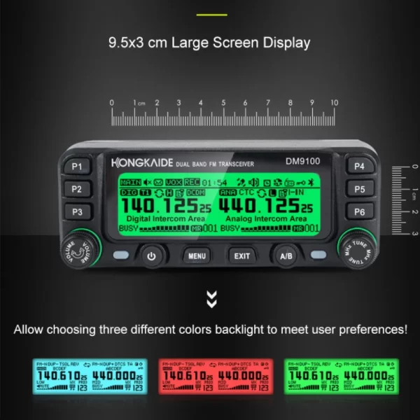 ZASTONE DM9100 Digital DMR Car Walkie Talkie 25W Dual Time Slots GPS APRS Dual Band Transceiver Digital Car Radio - Image 4